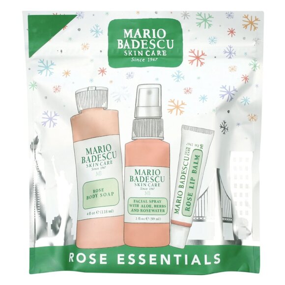 Mario Badescu Rose Winter Essentials Trio Holiday Gift Set - NEW - Picture 2 of 11